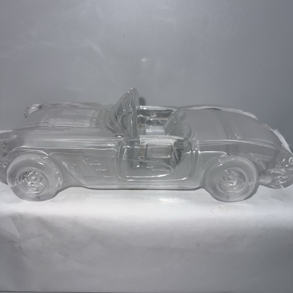 Hofbauer 1959 CHEVROLET Crystal Corvette Glass Classic Car Paperweight  VTG.